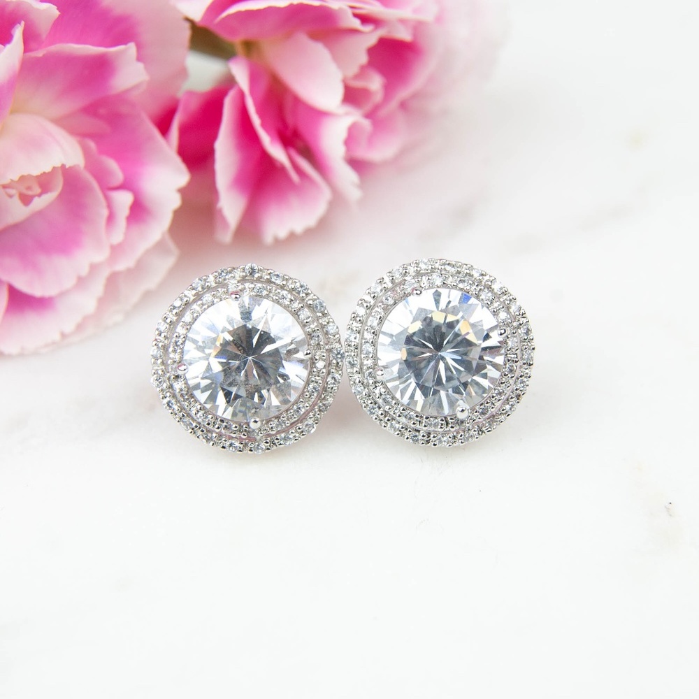 Large Cubic Zirconia Studs